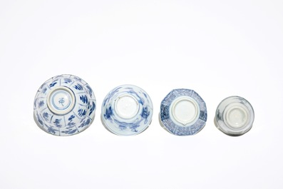 A group of Chinese blue and white wares, mostly Kangxi