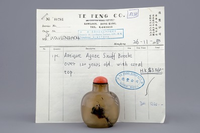 Une tabati&egrave;re en agate, Chine, 18/19&egrave;me