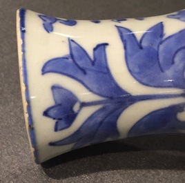 A Chinese blue and white double gourd vase, Transitional period