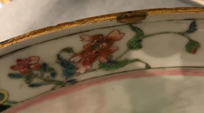 A large Chinese famille rose bowl with a fine figurative design, Yongzheng