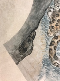 Xiong Gengchang (1884-1961), An amur leopard at rest, dated 1951