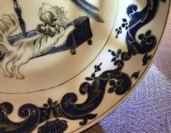 Une paire de coupes aux perroquets en porcelaine de Chine coquille d'oeuf des "Ateliers Pronk", Yongzheng/Qianlong