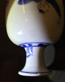 A Chinese blue and white vase with playing boys, Kangxi