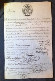 Three shares of the Ostend East India Company and two of the Swedish East India Company, 18th C.