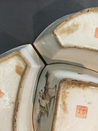 Un service &agrave; mendiants en porcelaine de Chine qianjiang cai, 19&egrave;me