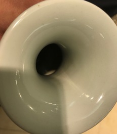 A Chinese blue and white yuhuchunping vase, Qianlong mark, 19/20th C.