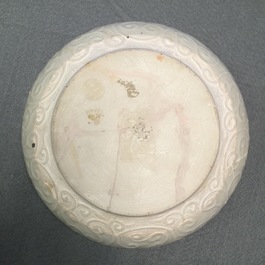 Six Chinese monochrome round covered boxes, Song and later