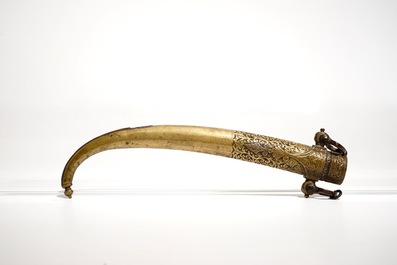 A Moroccan dagger with rhinoceros horn hilt, 19th century