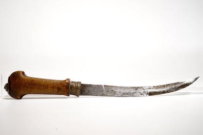 A Moroccan dagger with rhinoceros horn hilt, 19th century