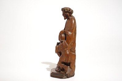 The mocking of Christ, a carved oak group, Southern Netherlands, 15/16th C.