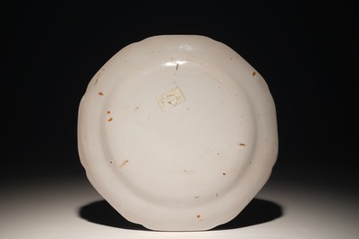 A French faience trompe l'oeil dish with olives, Strasbourg, 18th C.