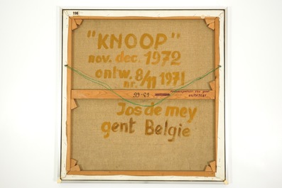 De Mey, Jos (Belgique, 1928-2007), &quot;Knoop&quot;, composition abstraite, huile sur toile, dat&eacute; 1972