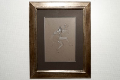 Fini, L&eacute;onor (Frankrijk, 1908 - 1996), Twee dansers, inkt en gouache op papier