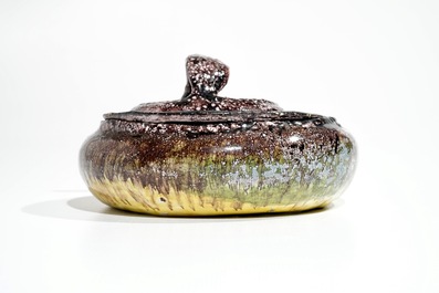 A Brussels faience pike tureen and cover, 18th C.