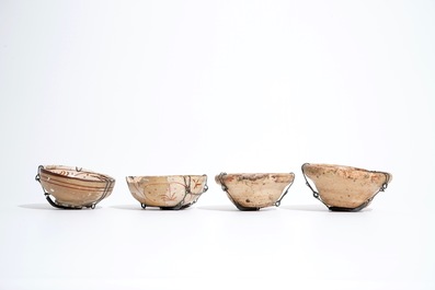 Four early Hispano-Moresque luster glazed bowls, Manises and Valencia, 15/16th C.