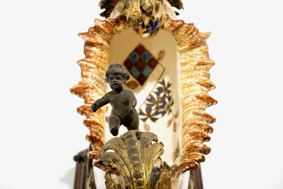 A bronze-mounted Satsuma-style bowl with cherubs, J. Fischer, Budapest, 19th C.