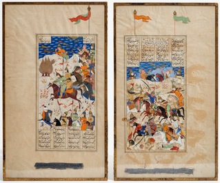 Four Persian miniature paintings, Iran, 19th C