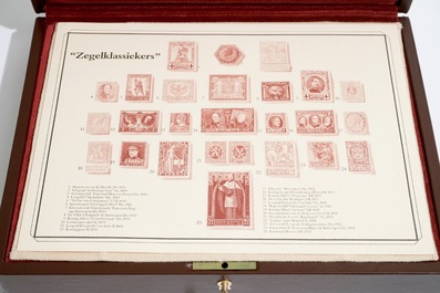 A large collection of stamps and coins, mostly Belgium and Belgian Congo