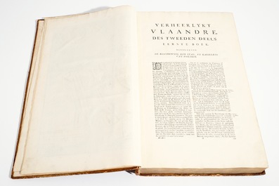 Verheerlykt Vlaandre, Flandria Illustrata, drie delen in twee volumes, Anthoni Sanderus, 1735