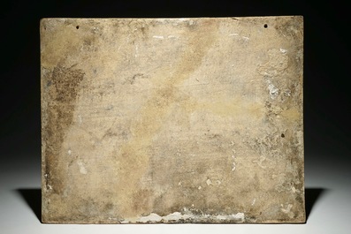 A large rectangular topographical faience plaque, poss. Gmunden, Austria, 2nd half 18th C.