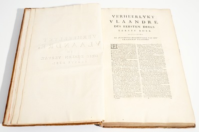 Verheerlykt Vlaandre, Flandria Illustrata, three parts in two volumes, Anthoni Sanderus, 1735