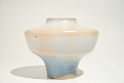 A modernist speckle glaze vase of tapering form, Perignem, 2nd half 20th C.