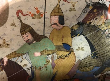 Quatre miniatures perses, Iran, 19&egrave;me