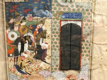 Quatre miniatures perses, Iran, 19&egrave;me