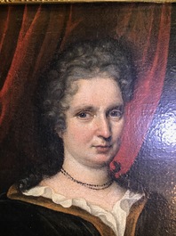 Ecole hollandaise, 17&egrave;me, Portrait d'une femme, dat&eacute; 1693, huile sur toile