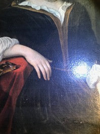 Ecole hollandaise, 17&egrave;me, Portrait d'une femme, dat&eacute; 1693, huile sur toile