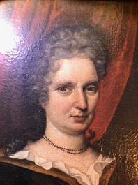 Ecole hollandaise, 17&egrave;me, Portrait d'une femme, dat&eacute; 1693, huile sur toile