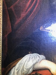 Ecole hollandaise, 17&egrave;me, Portrait d'une femme, dat&eacute; 1693, huile sur toile