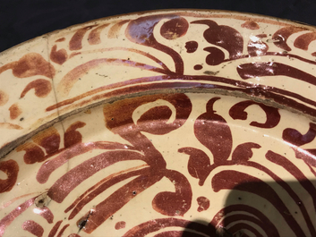 A Hispano-Moresque luster glazed portrait dish, Spain, 17th C.