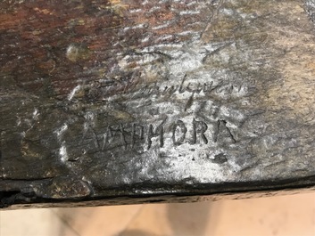 Vandeweghe, Rogier (Belgium, 1923), Amphora: A square coffee table, 2nd half 20th C., signed