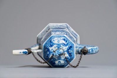 A rare Chinese blue and white &quot;Europa and the bull&quot; coffee pot, Kangxi