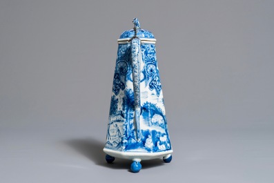 A rare Chinese blue and white &quot;Europa and the bull&quot; coffee pot, Kangxi