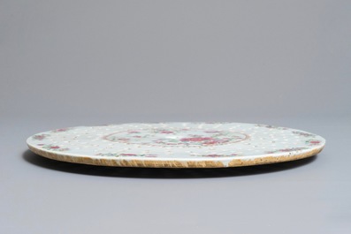 A large Chinese famille rose strainer, Qianlong