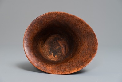 A Chinese carved bamboo libation cup, 18/19th C.