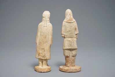 Two Chinese pottery figures, Tang