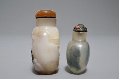 Deux tabati&egrave;res en agate dite 'd'ombre', Chine, 19/20&egrave;me