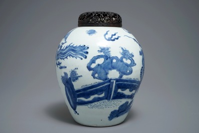 Een Chinese blauwwitte vaas met een qilin, Transitie periode