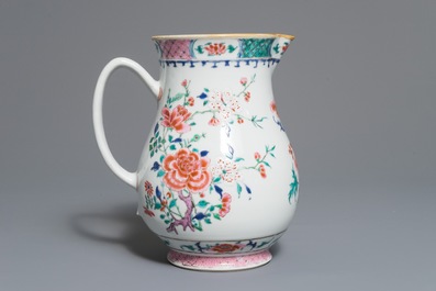 A Chinese famille rose ewer with floral design, Yongzheng