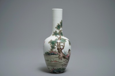 20世纪 乾隆人物风景瓷瓶