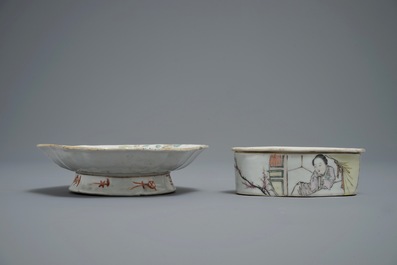 A group of Chinese qianjiang cai wares signed for Xu Shanqin and Ren Huanzhang, 19/20th C.