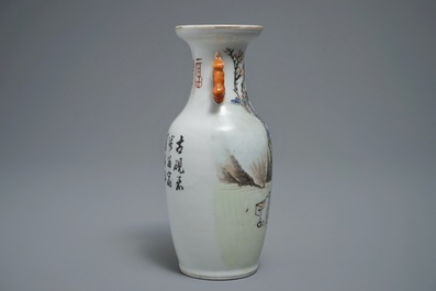 Un lot en porcelaine de Chine qianjiang cai, marques de Xu Shanqin et Ren Huanzhang, 19/20&egrave;me