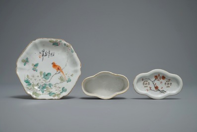 A group of Chinese qianjiang cai wares signed for Xu Shanqin and Ren Huanzhang, 19/20th C.