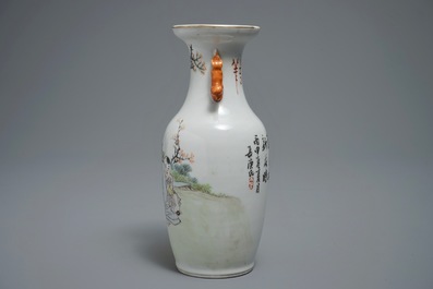 A group of Chinese qianjiang cai wares signed for Xu Shanqin and Ren Huanzhang, 19/20th C.