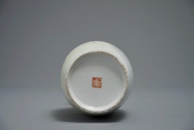 Un lot en porcelaine de Chine qianjiang cai, marques de Xu Shanqin et Ren Huanzhang, 19/20&egrave;me