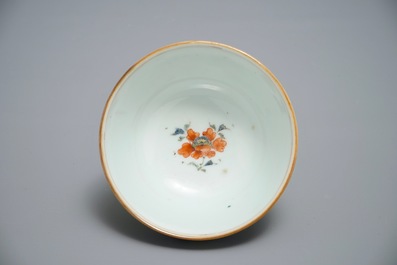 A Chinese famille rose 'Pompadour' cup and saucer, Qianlong, ca. 1745