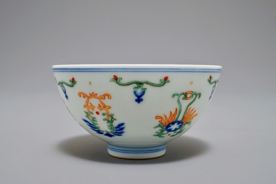 A Chinese doucai bowl, Republic, 20th C.